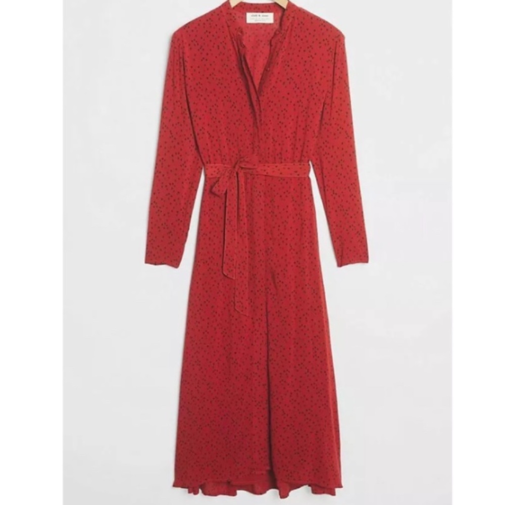 Anthropologie Cloth&Stone Maura PolkaDots Dress S